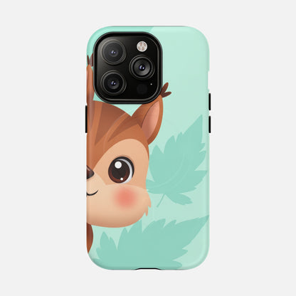 Cute Squirrel With Mint Leaves iPhone Case — Tough Magnetic | MagSafe Compatible