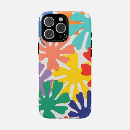 Colorful Tropical Leaves iPhone Case — Tough Magnetic | MagSafe Compatible