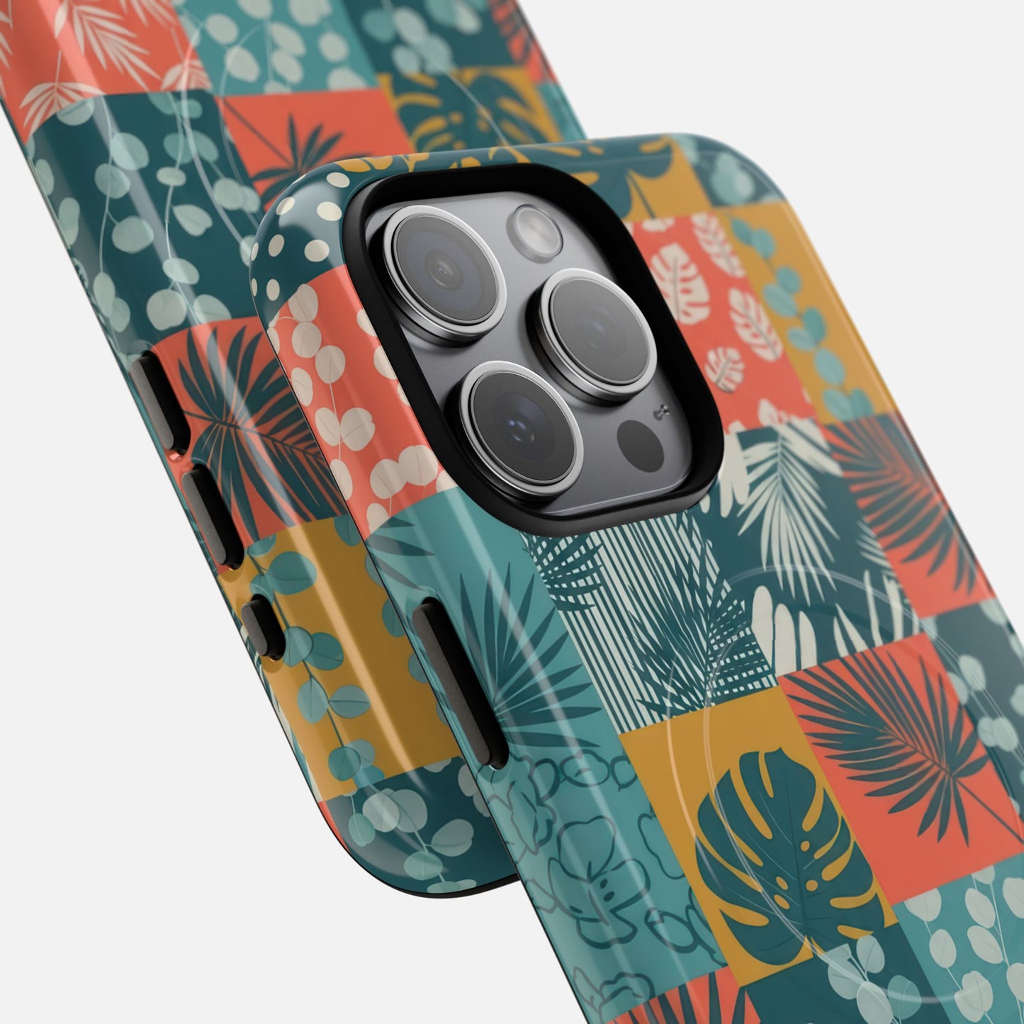 Tropical Patchwork iPhone Case — Tough Magnetic | MagSafe Compatible