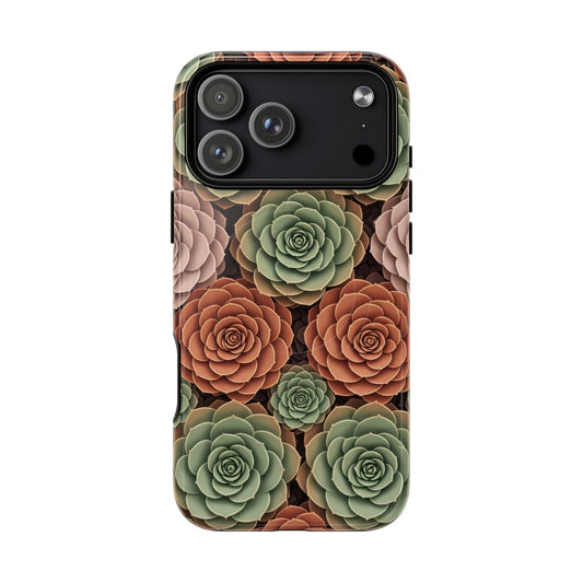 Magnetic Tough Case — Autumn Succulent Floral Phone Cover iPhone 17 Pro Max Glossy Phone Case