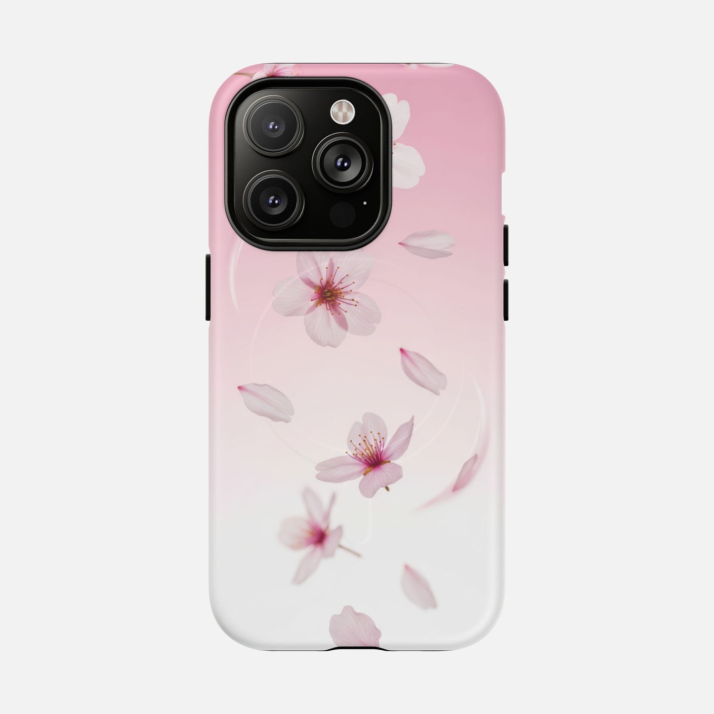 Floral Sakura Tough Magnetic Phone Case — Pink Cherry Blossom Design iPhone 14 Pro Matte Phone Case