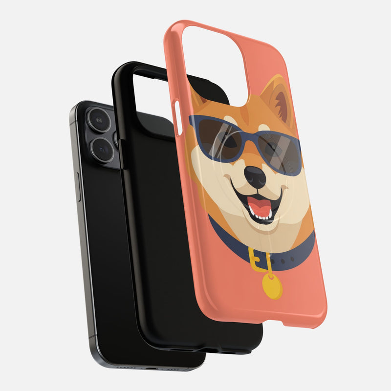 Cool Shiba Inu Sunglasses iPhone Case — Tough Magnetic | MagSafe Compatible
