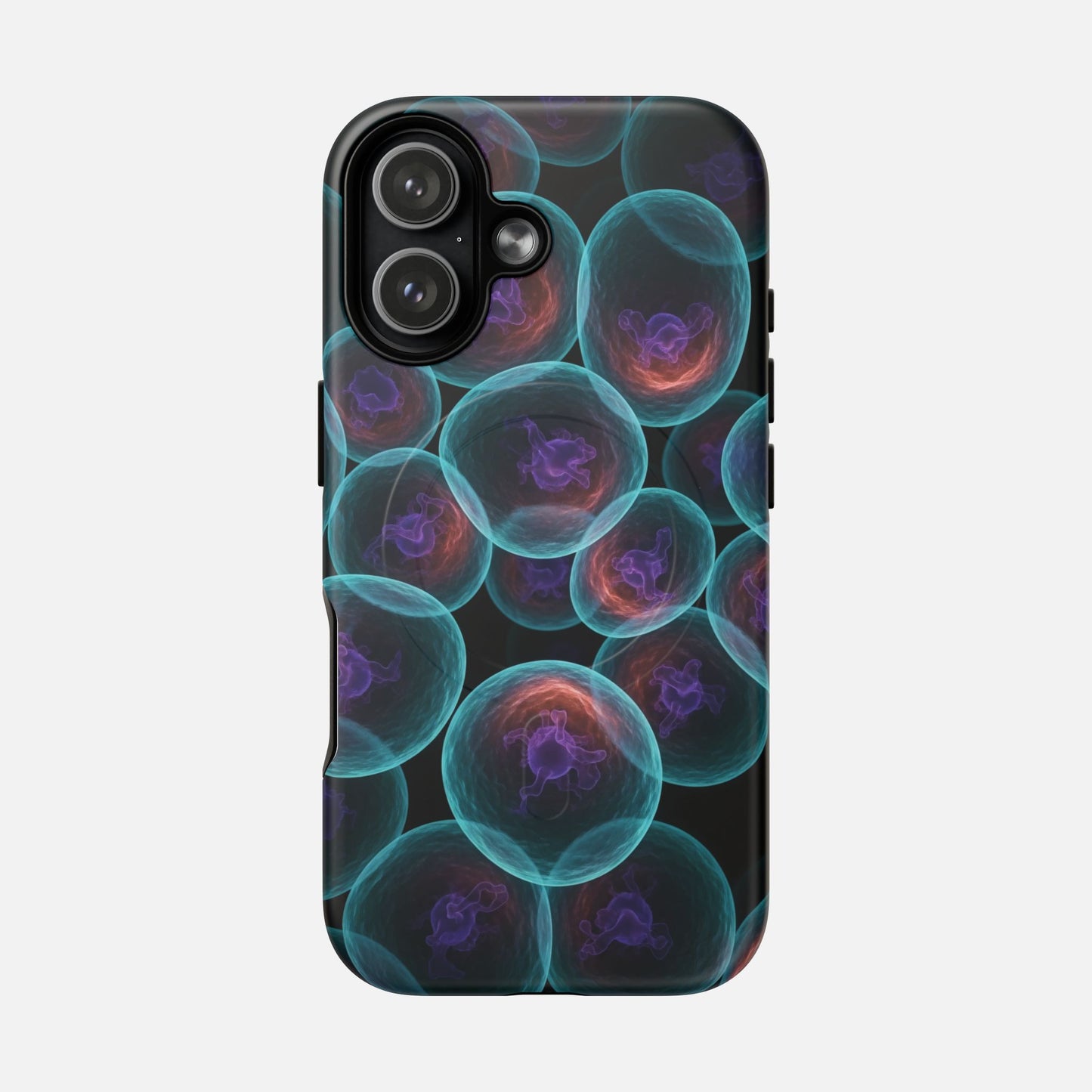 Abstract Neon Bubbles Magnetic Phone Case — Protective Tough Magnetic iPhone Cover iPhone 17 Matte Phone Case