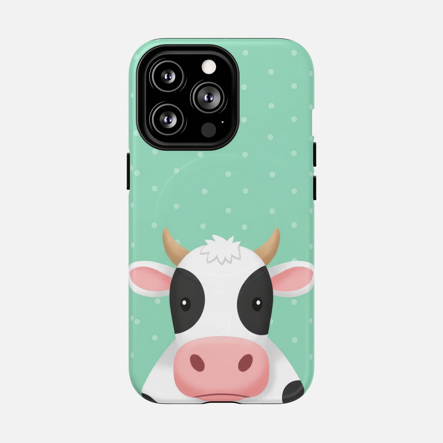 Cow Cartoon iPhone Case — Tough Magnetic | MagSafe Compatible