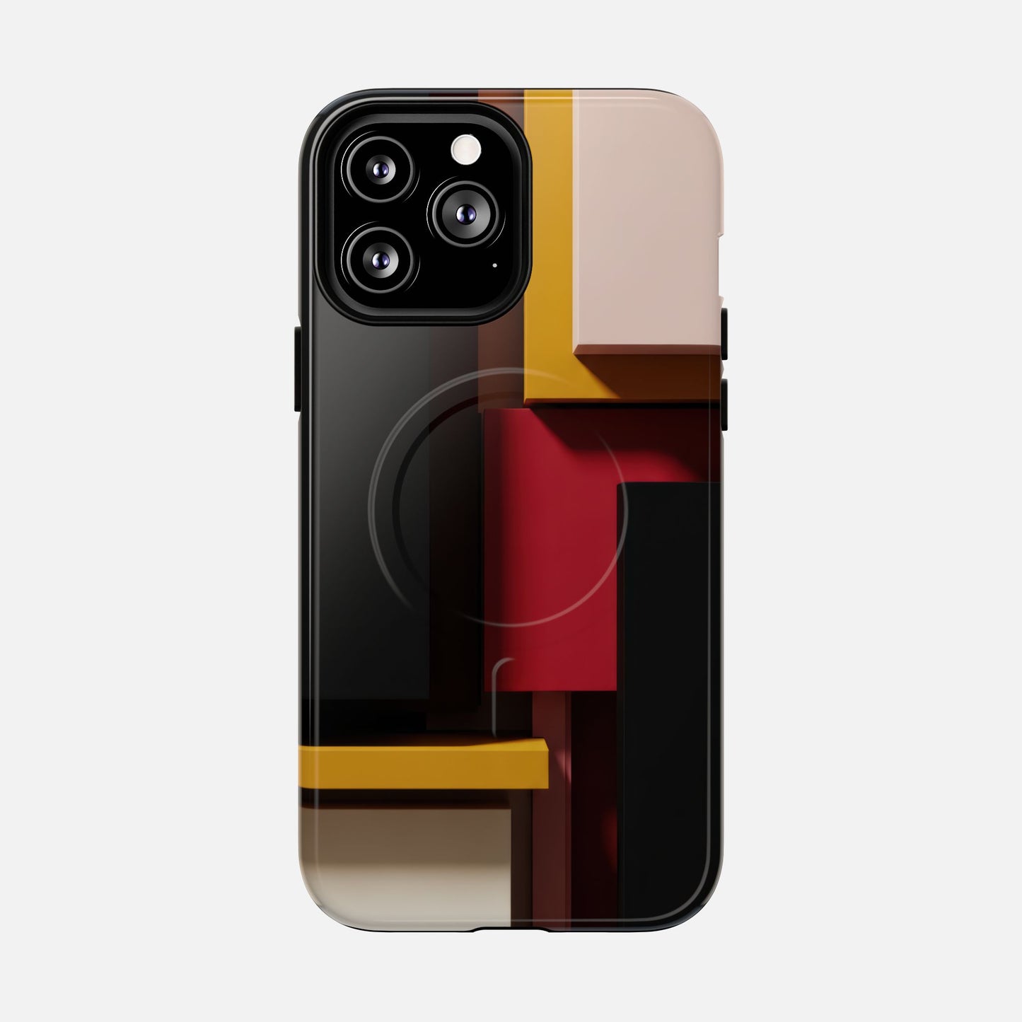 Retro Geometric Abstract iPhone Case — Tough Magnetic | MagSafe Compatible