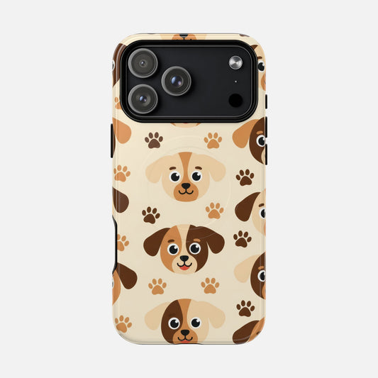 Cute Cartoon Puppy Paw Tough Magnetic Phone Case iPhone 17 Pro Max Glossy Phone Case