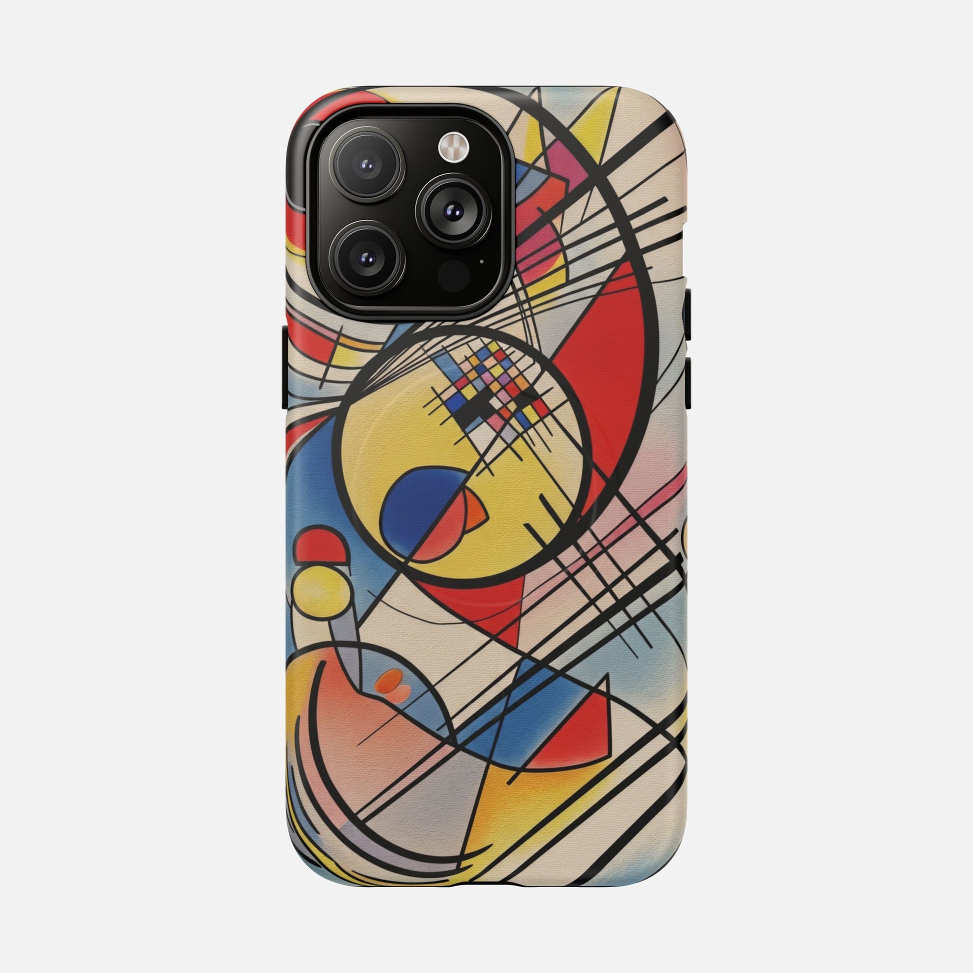Abstract Geometric Phone Case — Colorful Modern Art Tough Magnetic Case iPhone 14 Pro Max Matte Phone Case