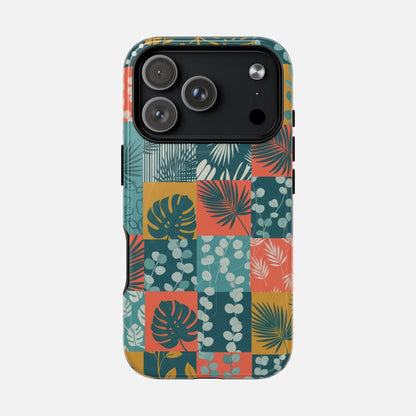 Tropical Patchwork Tough Magnetic Phone Case iPhone 17 Pro Glossy Phone Case