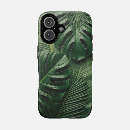 Tropical Monstera Magnetic Phone Case — Tough Protective iPhone Cover iPhone 16 Matte Phone Case