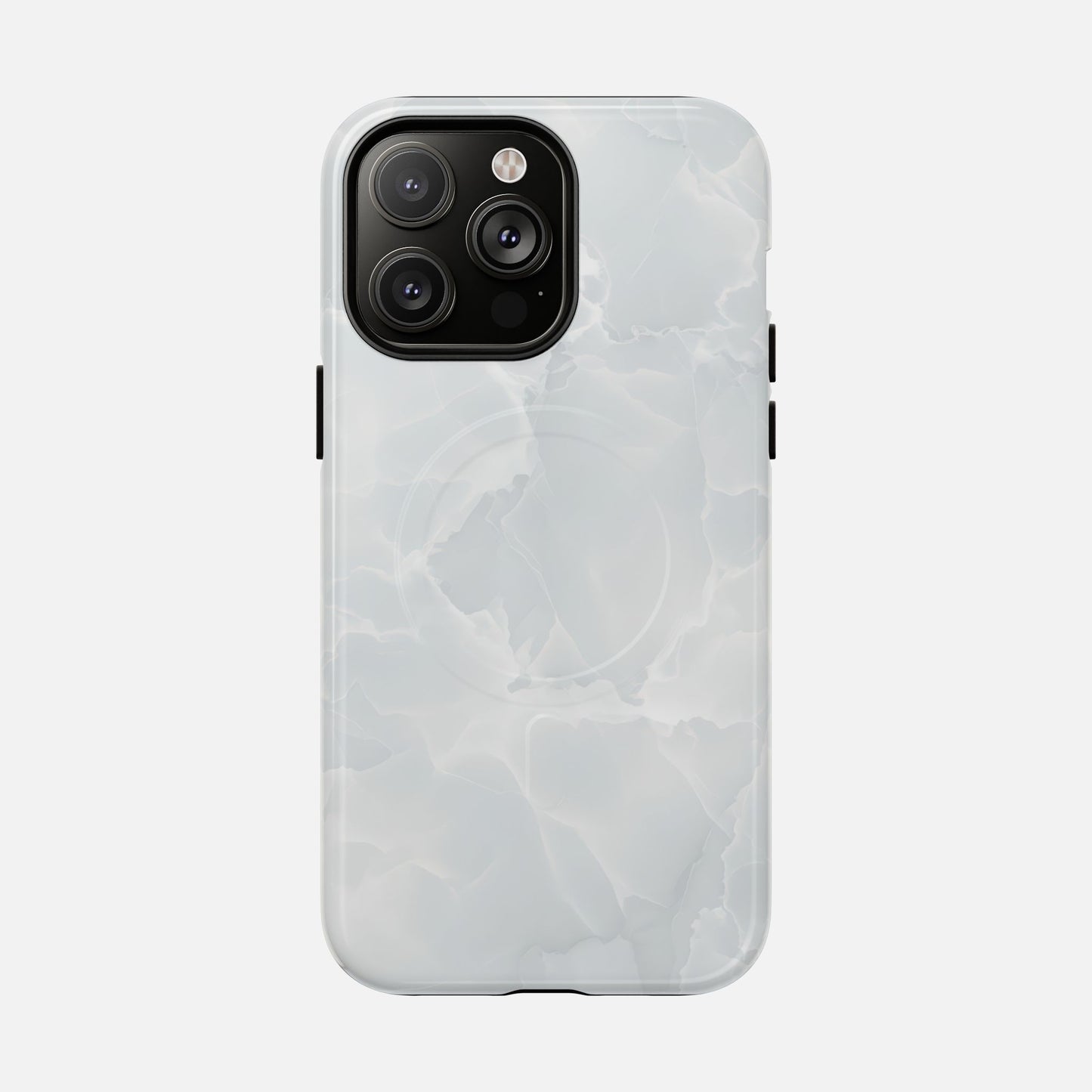 Marble White iPhone Case — Tough Magnetic | MagSafe Compatible