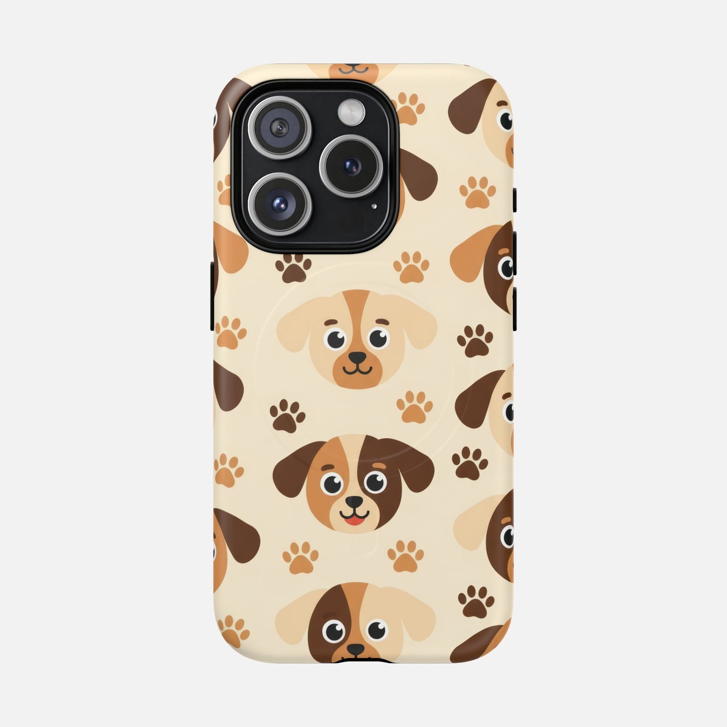 Cute Cartoon Puppy Paw Tough Magnetic Phone Case iPhone 15 Pro Matte Phone Case