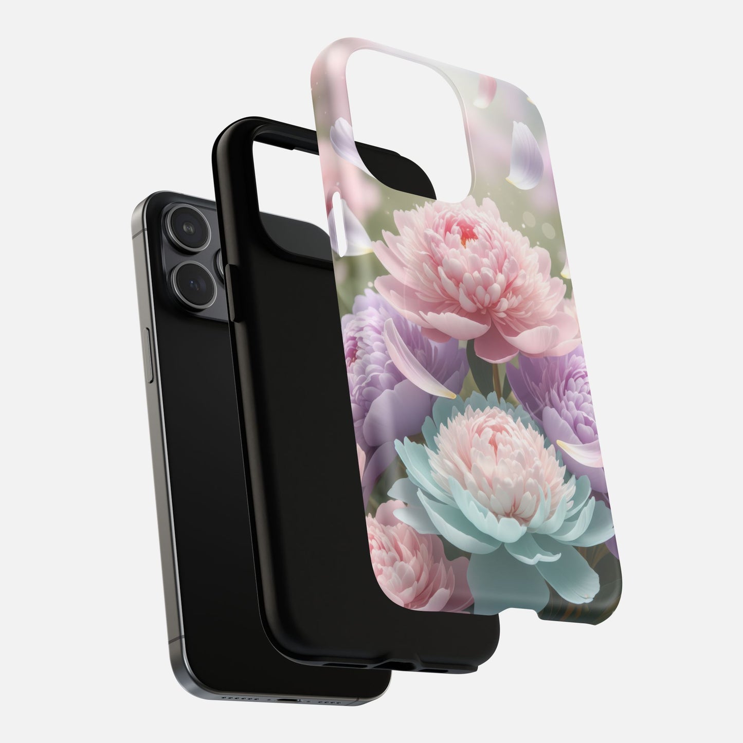 Pastel Peony Garden iPhone Case — Tough Magnetic | MagSafe Compatible