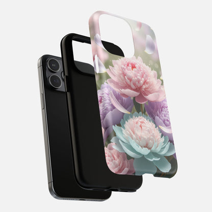 Pastel Peony Garden iPhone Case — Tough Magnetic | MagSafe Compatible