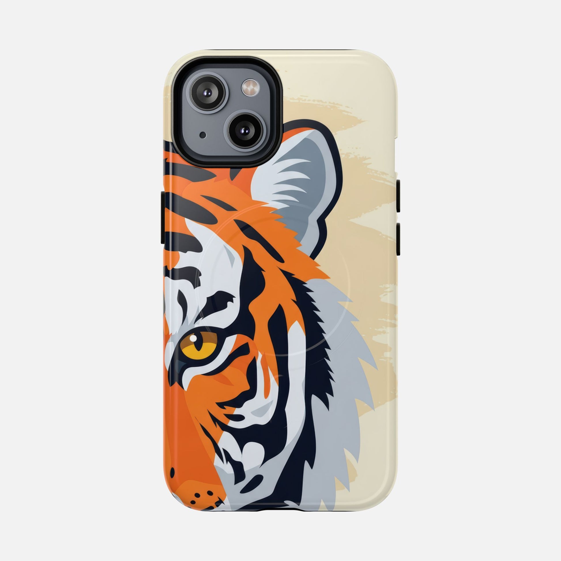 Tiger Face Magnetic Phone Case — Tough Protective Magnetic Cover iPhone 14 Glossy Phone Case