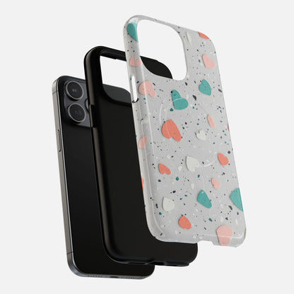 Colorful Terrazzo Love Design iPhone Case — Tough Magnetic | MagSafe Compatible