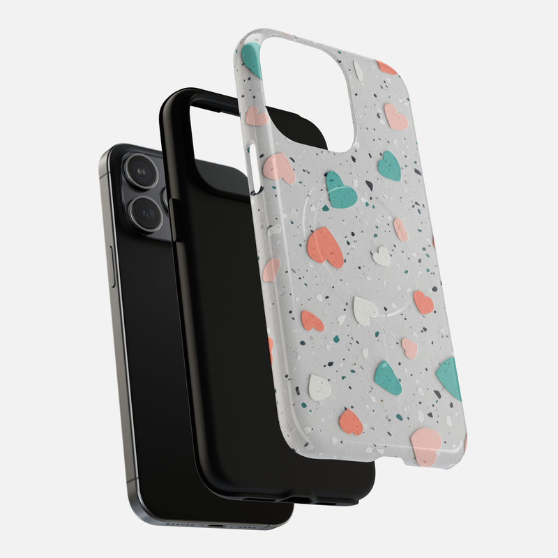 Colorful Terrazzo Love Design iPhone Case — Tough Magnetic | MagSafe Compatible