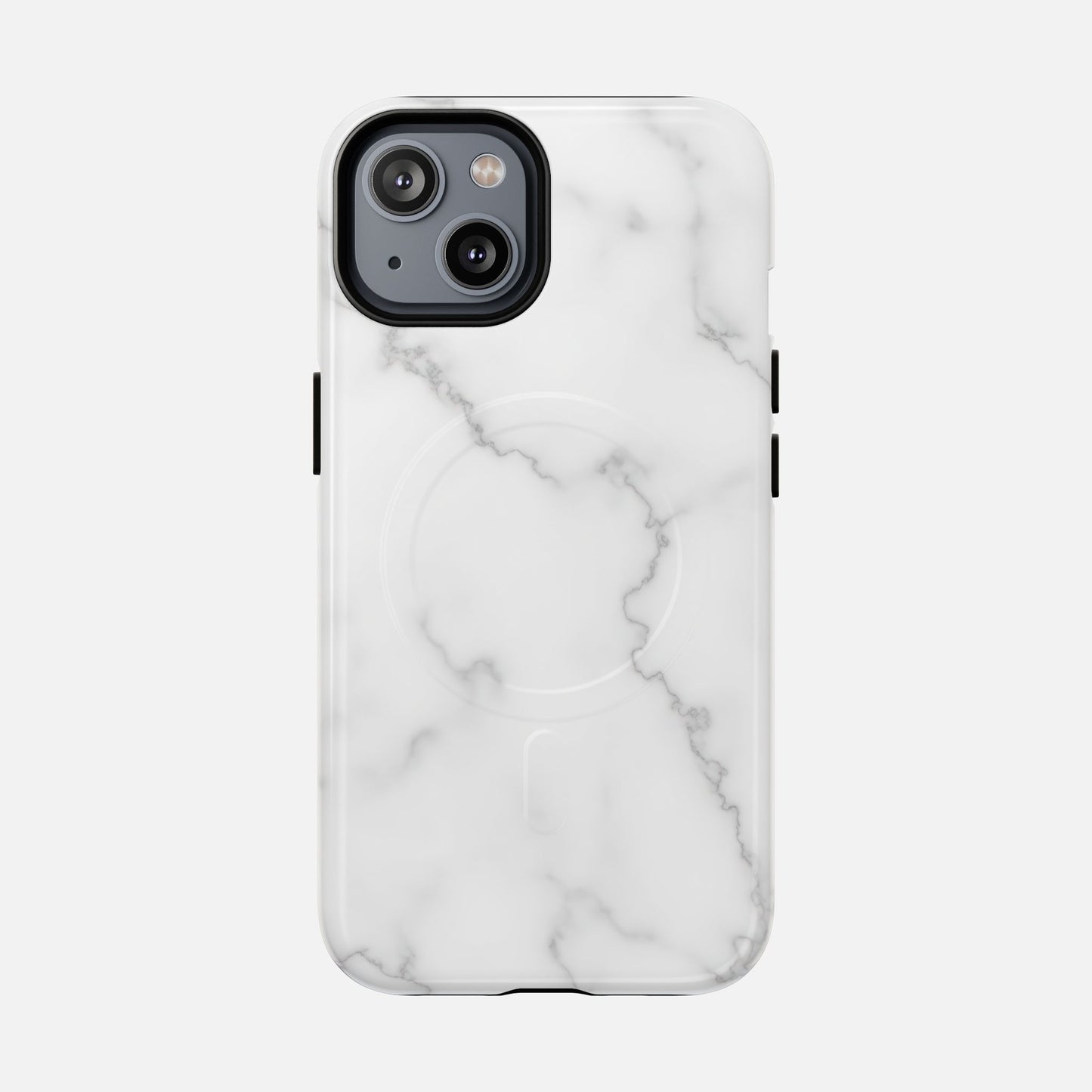 White Marble iPhone Case — Tough Magnetic | MagSafe Compatible