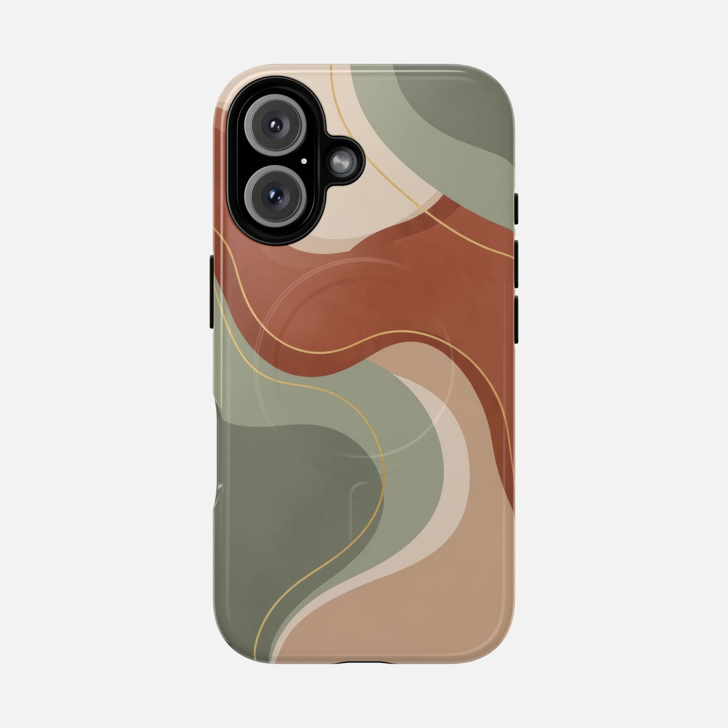 Abstract Earth Tone iPhone Case — Tough Magnetic | MagSafe Compatible