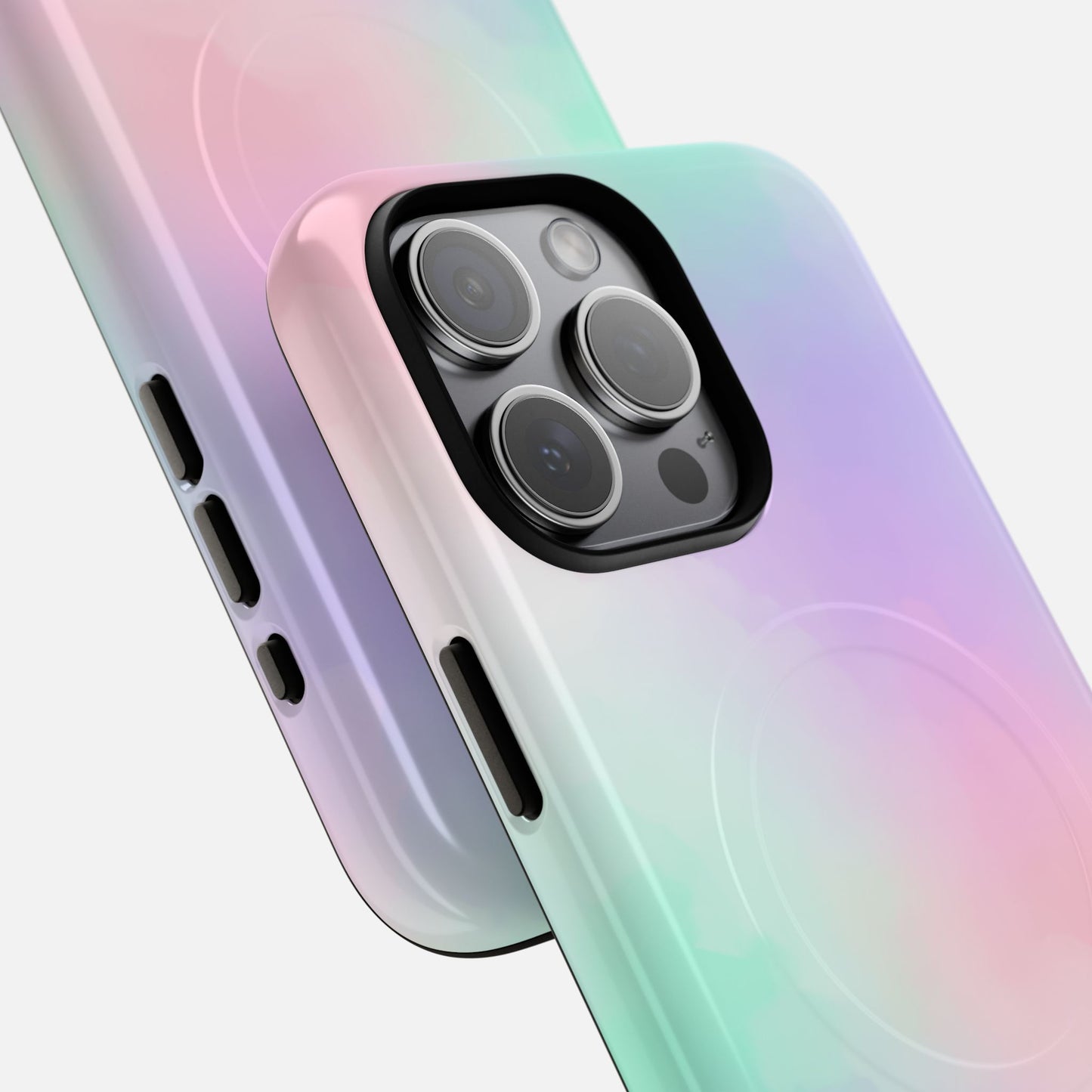 Pastel Gradient Soft Pink, Mint & Lavender iPhone Case — Tough Magnetic | MagSafe Compatible