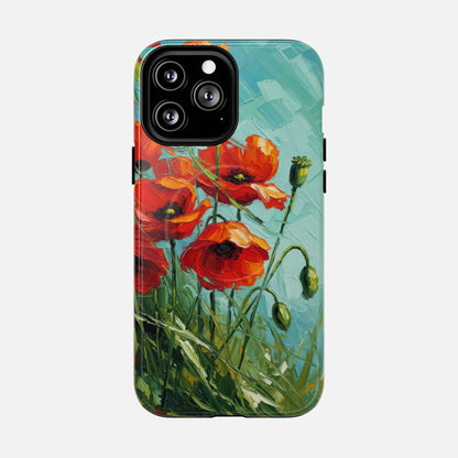 Poppy Field Tough Magnetic Phone Case iPhone 13 Pro Max Glossy Phone Case