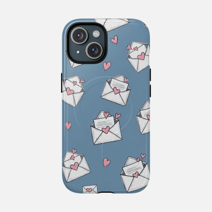 Love Letter Envelopes Pattern iPhone Case — Tough Magnetic | MagSafe Compatible