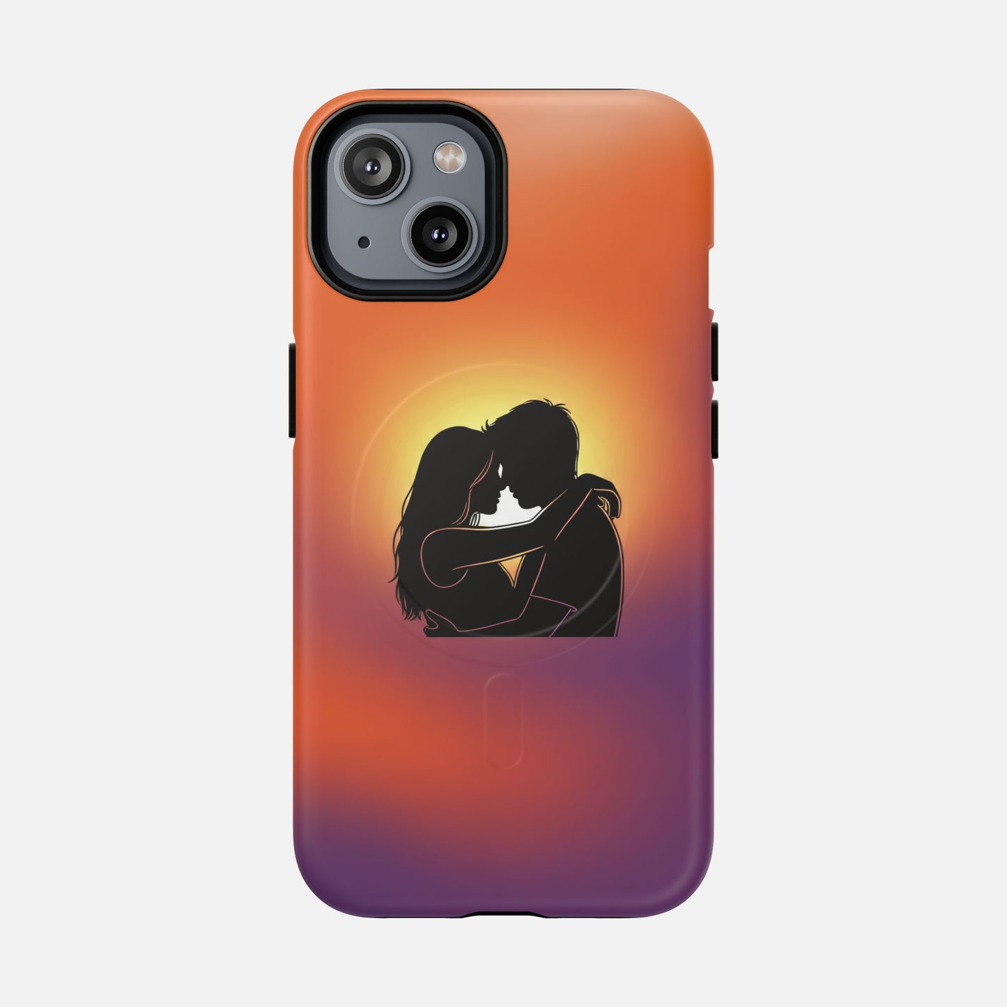Romantic Sunset Silhouette Couple iPhone Case — Tough Magnetic | MagSafe Compatible