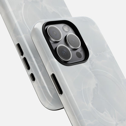 Marble White iPhone Case — Tough Magnetic | MagSafe Compatible