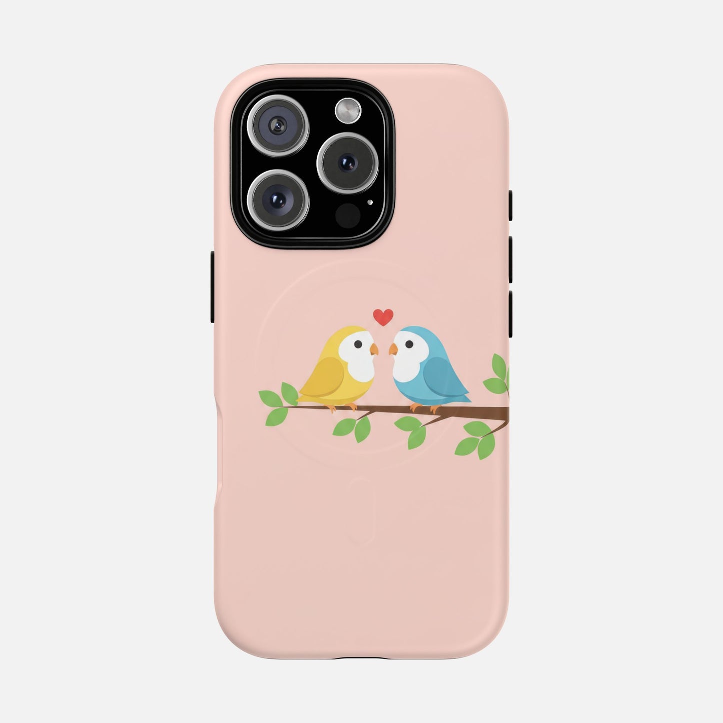 Cute Love Birds iPhone Case — Tough Magnetic | MagSafe Compatible