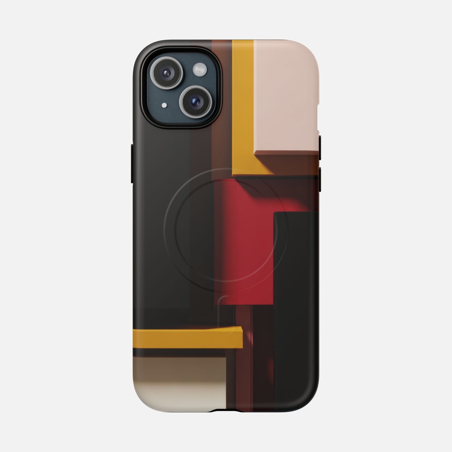 Retro Geometric Abstract iPhone Case — Tough Magnetic | MagSafe Compatible