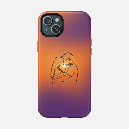Romantic Sunset Couple iPhone Case — Tough Magnetic | MagSafe Compatible