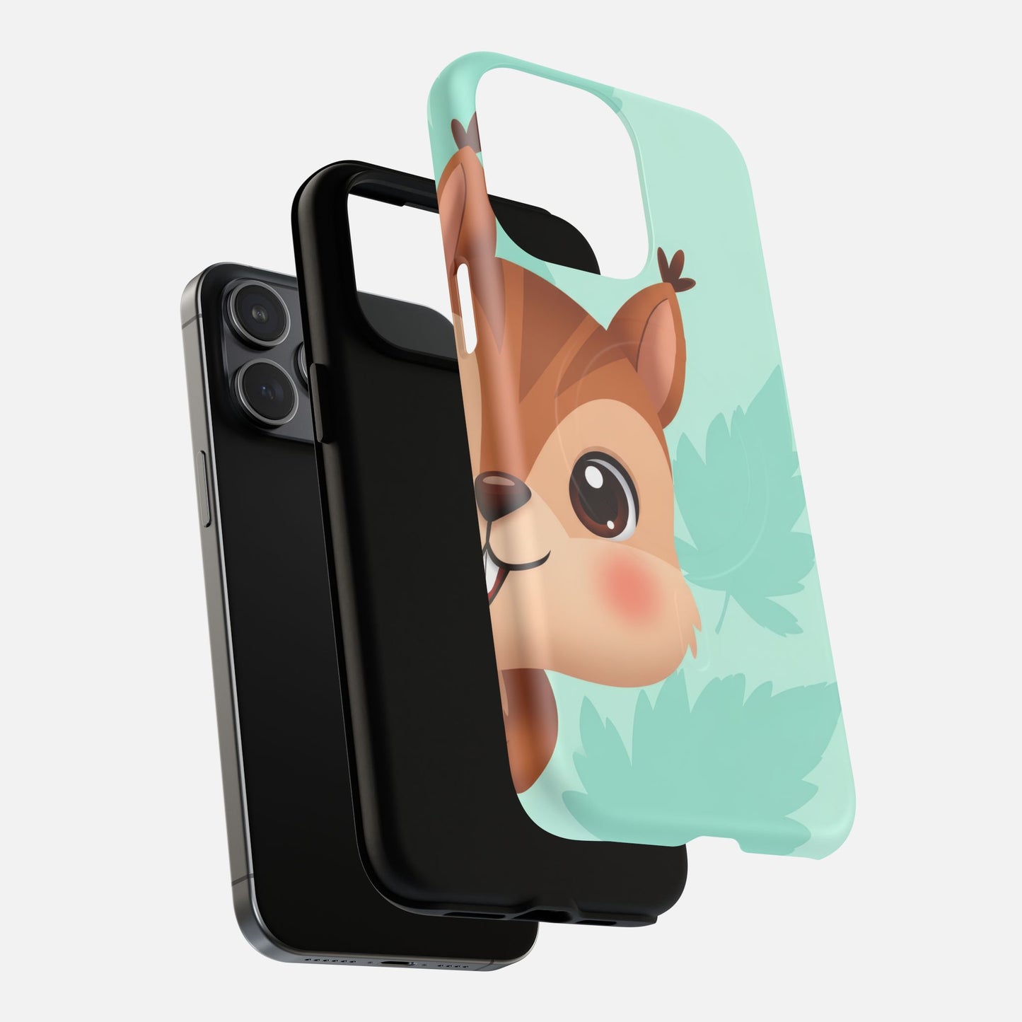Cute Squirrel With Mint Leaves iPhone Case — Tough Magnetic | MagSafe Compatible