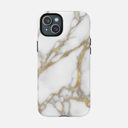 Marble Gold iPhone Case — Tough Magnetic | MagSafe Compatible