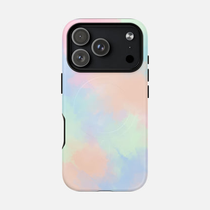 Pastel Watercolor Tough Magnetic Phone Case — Protective MagSafe Compatible Cover iPhone 17 Pro Matte Phone Case