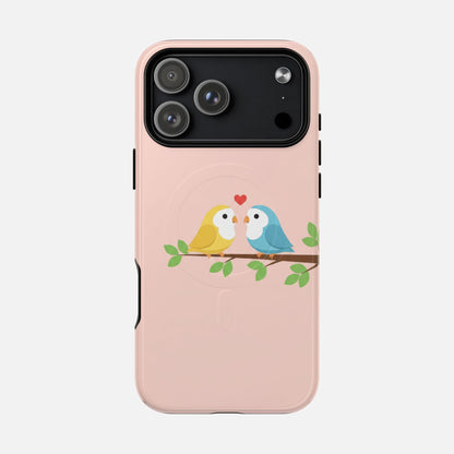 Cute Love Birds iPhone Case — Tough Magnetic | MagSafe Compatible