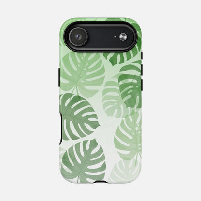 Green Monstera Leaf iPhone Case — Tough Magnetic | MagSafe Compatible