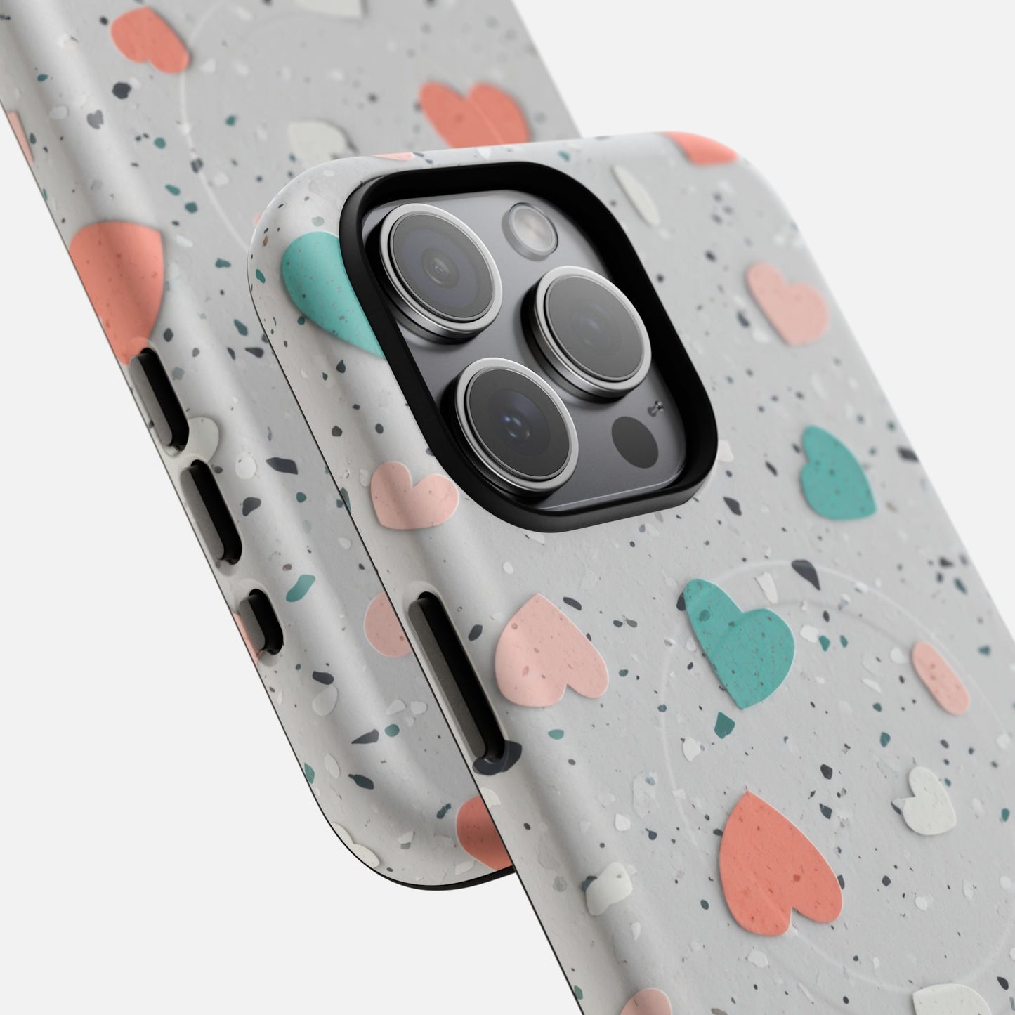 Colorful Terrazzo Love Design iPhone Case — Tough Magnetic | MagSafe Compatible