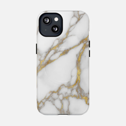 Marble Gold iPhone Case — Tough Magnetic | MagSafe Compatible