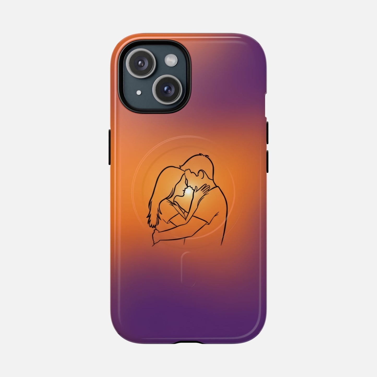 Romantic Sunset Couple iPhone Case — Tough Magnetic | MagSafe Compatible