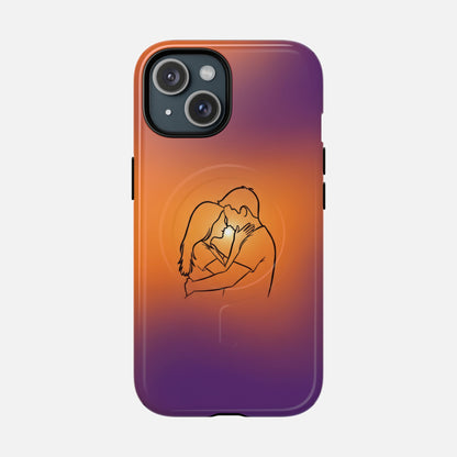 Romantic Sunset Couple iPhone Case — Tough Magnetic | MagSafe Compatible