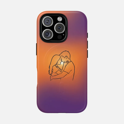 Romantic Sunset Couple iPhone Case — Tough Magnetic | MagSafe Compatible