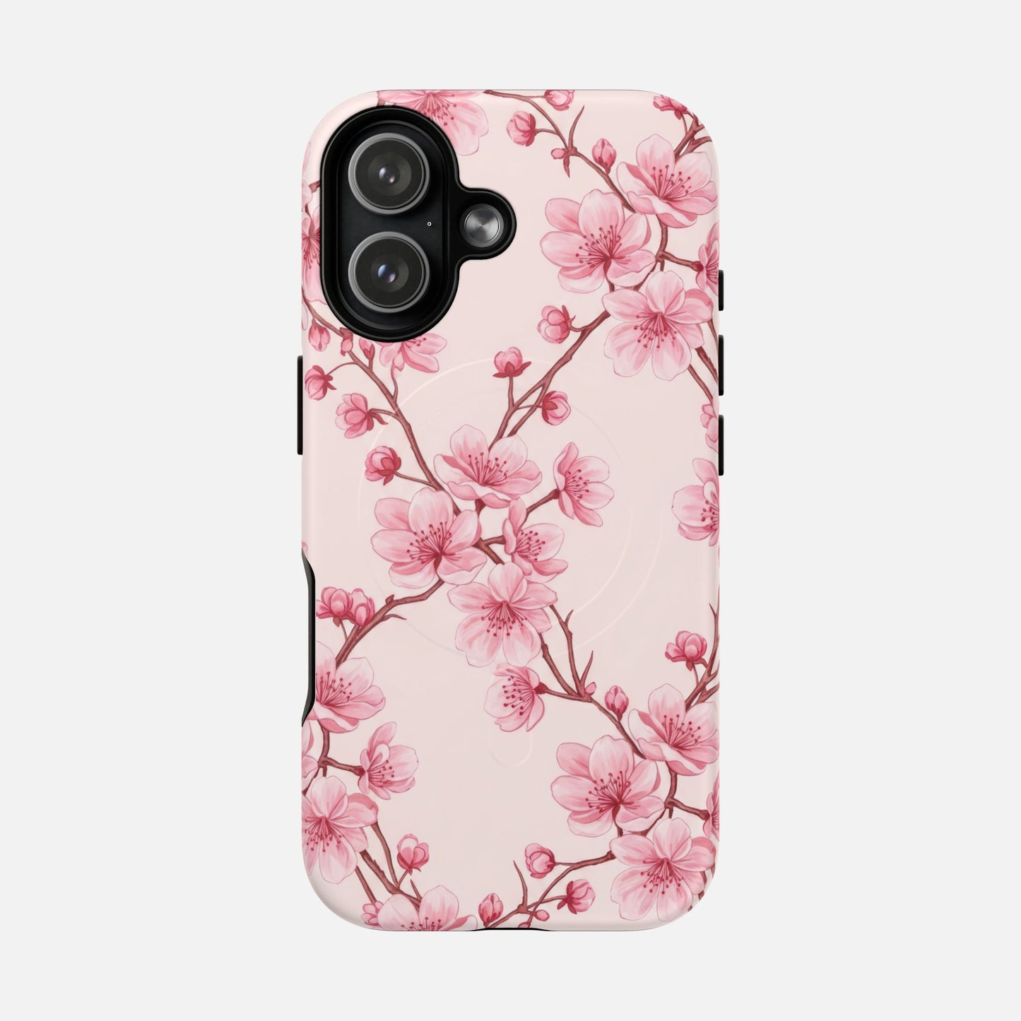 Pink Cherry Blossom iPhone Case — Tough Magnetic | MagSafe Compatible