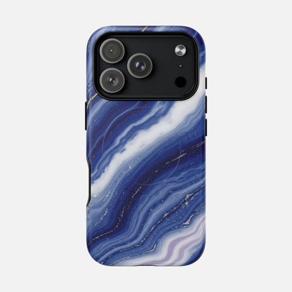 Blue Agate iPhone Case — Tough Magnetic | MagSafe Compatible