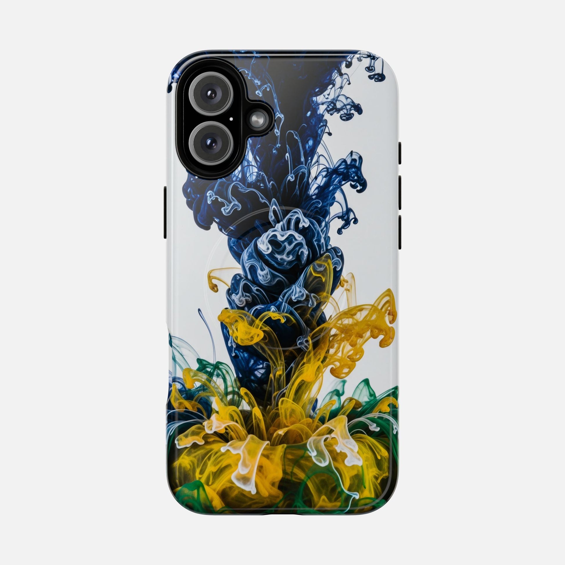 Abstract Ink Splash Tough Magnetic Phone Case iPhone 16 Plus Glossy Phone Case