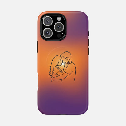 Romantic Sunset Couple iPhone Case — Tough Magnetic | MagSafe Compatible