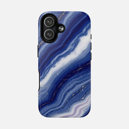 Blue Agate iPhone Case — Tough Magnetic | MagSafe Compatible