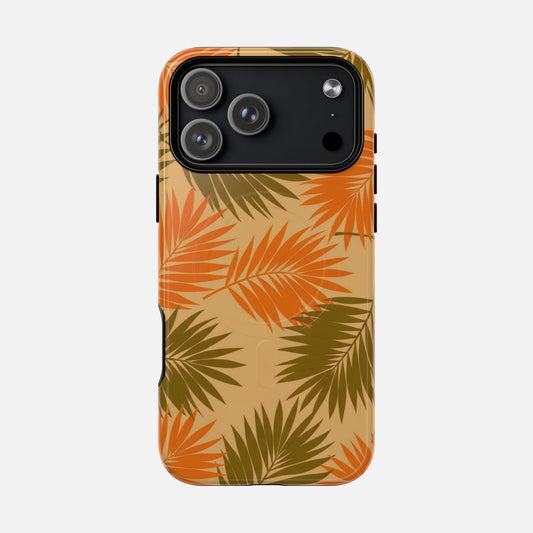 Tough Magnetic Case — Autumn Palm Leaf Phone Cover iPhone 17 Pro Max Glossy Phone Case