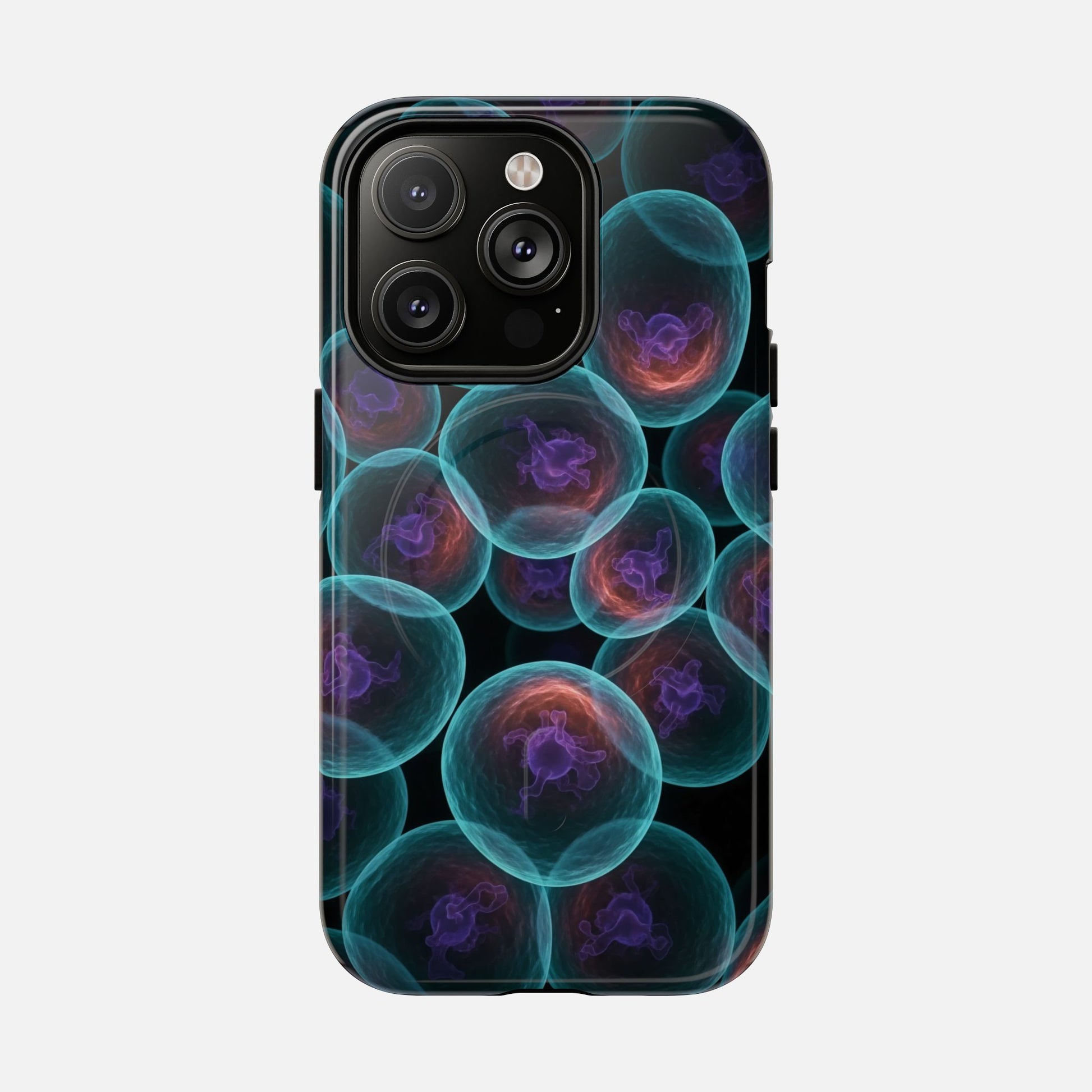 Abstract Neon Bubbles Magnetic Phone Case — Protective Tough Magnetic iPhone Cover iPhone 14 Pro Glossy Phone Case