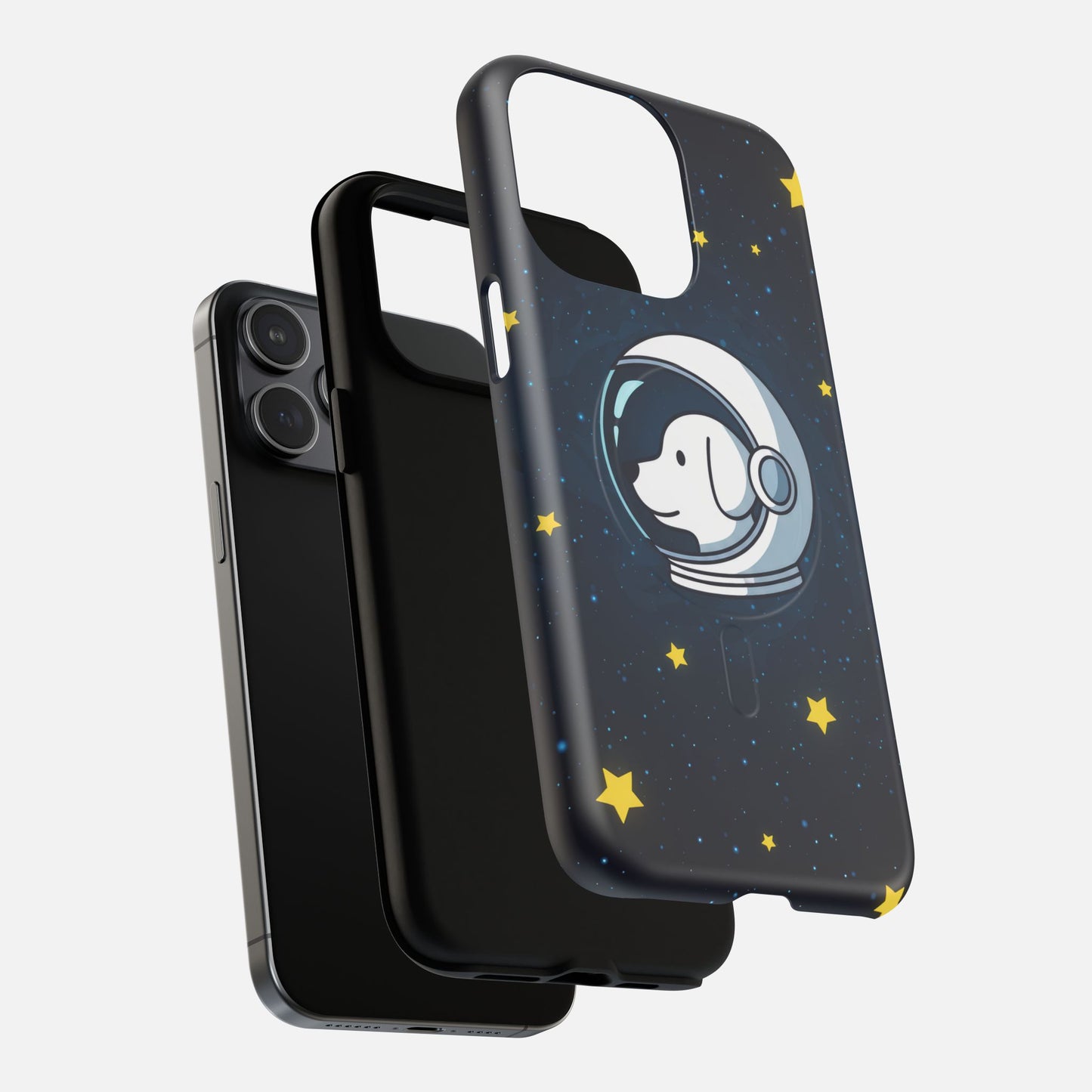 Cute Space Puppy With Stars iPhone Case — Tough Magnetic | MagSafe Compatible