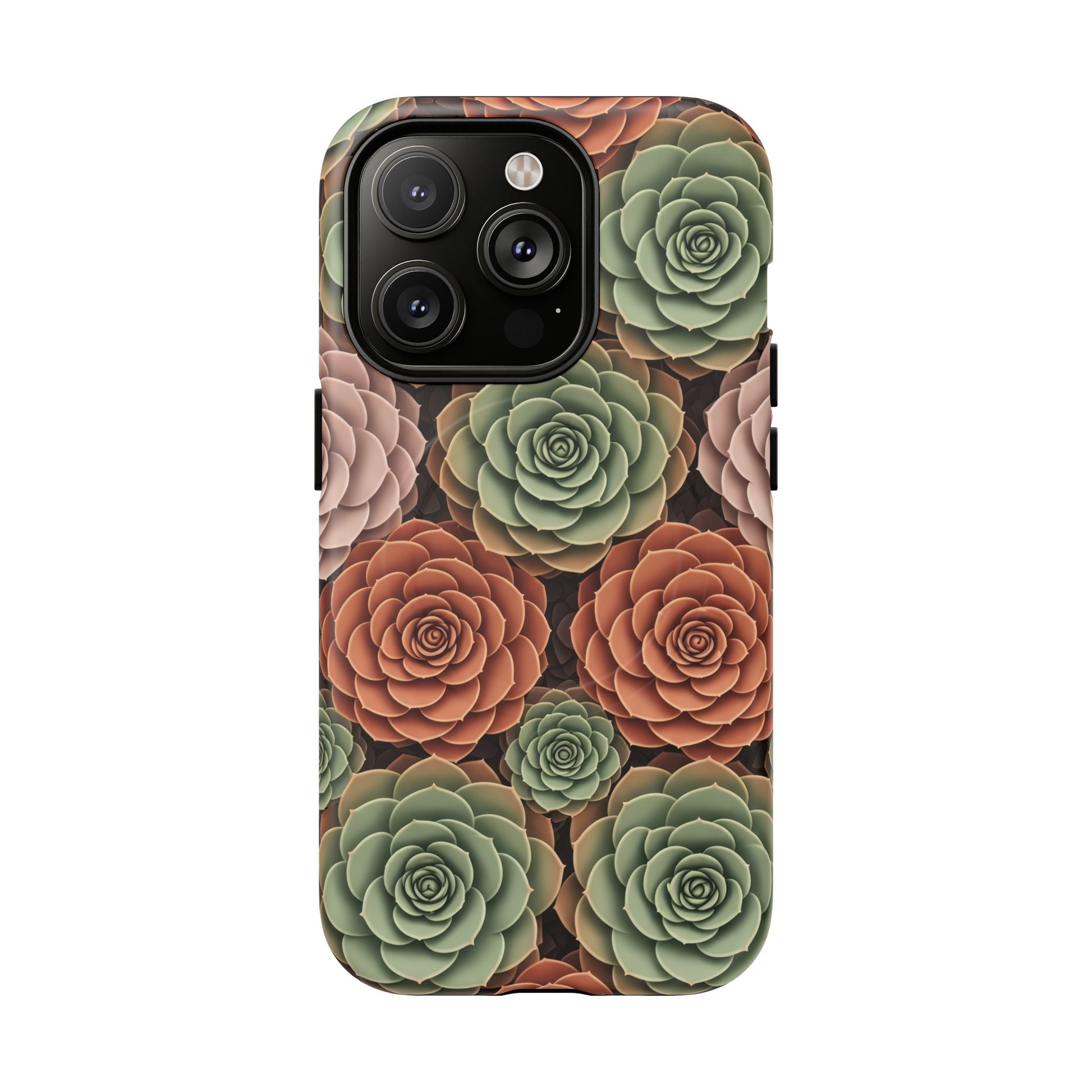 Magnetic Tough Case — Autumn Succulent Floral Phone Cover iPhone 14 Pro Matte Phone Case