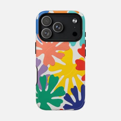 Colorful Tropical Leaves iPhone Case — Tough Magnetic | MagSafe Compatible